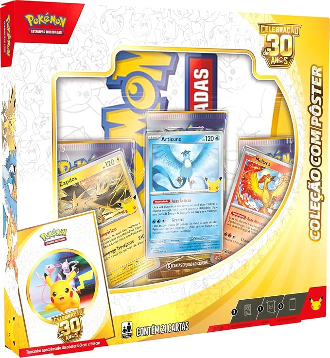 Pokémon TCG — Coleção com Pôster: Celebração de 30 Anos (Português)