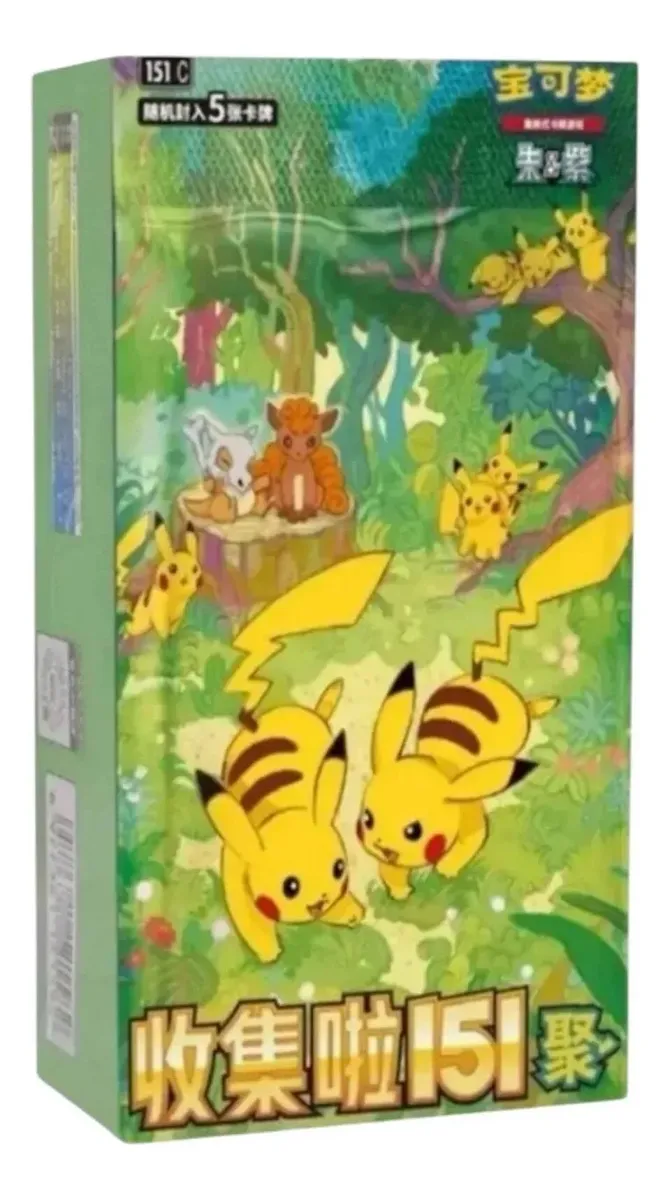 Pokémon TCG Collect 151 Surprise 151C — box chinesa lacrada com arte de Pikachu